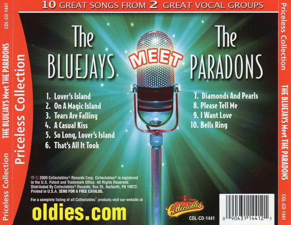 The Blue Jays, The Paradons : The Bluejays Meet The Paradons (CD, Comp)
