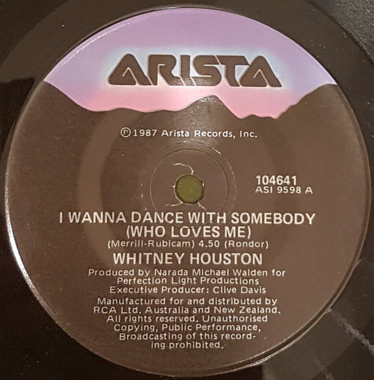 Whitney Houston : I Wanna Dance With Somebody (Who Loves Me) (7", Single)