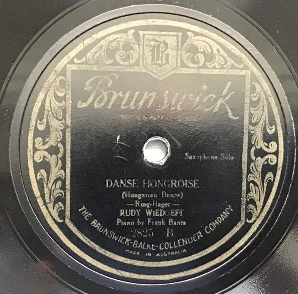 Rudy Wiedoeft : Saxarella / Danse Hongroise (Shellac, 10")