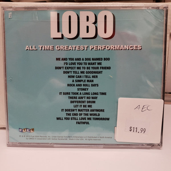 Lobo (3) : All Time Greatest Performances (CD, Comp, Promo)