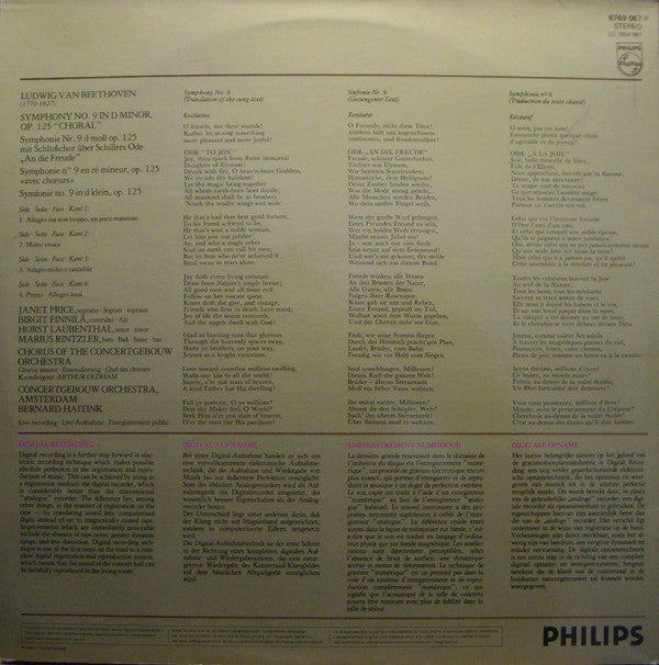 Beethoven* / Concertgebouw Orchestra, Amsterdam*, Chorus Of The Concertgebouw Orchestra*, Bernard Haitink : Symphony Nr. 9 (2xLP, Gat)