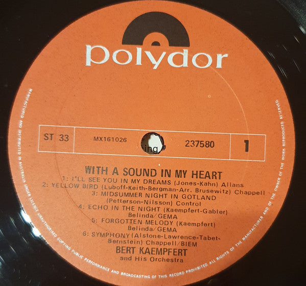 Bert Kaempfert & His Orchestra : With A Sound In My Heart (LP, Album)