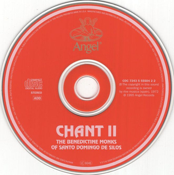 The Benedictine Monks Of Santo Domingo De Silos* : Chant II (CD, Album, Club, RM)