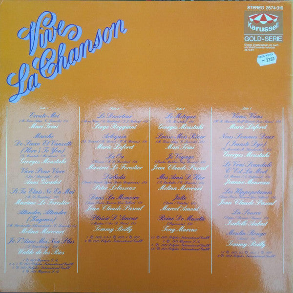 Various : Vive La Chanson (2xLP, Comp, Smplr)