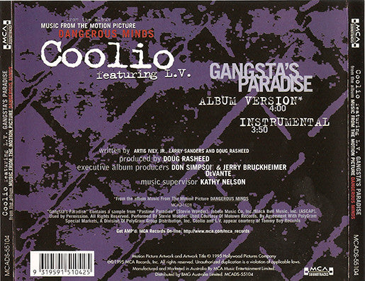 Coolio Featuring L.V.* : Gangsta's Paradise (CD, Single)