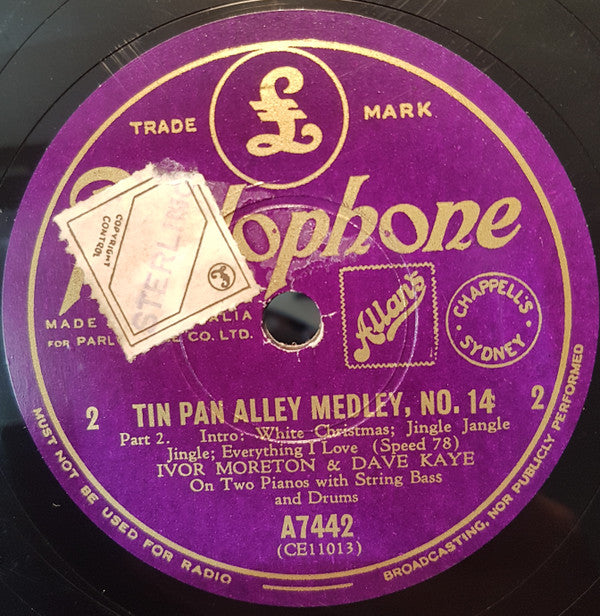 Ivor Moreton And Dave Kaye : Tin Pan Alley Medley No 14 (Shellac, 10")