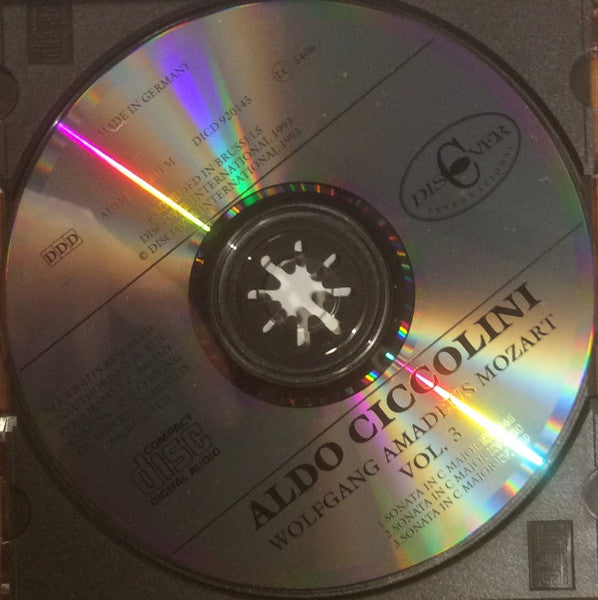 Aldo Ciccolini, Wolfgang Amadeus Mozart : Piano Sonatas - Volume 3 (CD, Album)