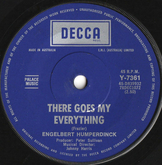 Engelbert Humperdinck : There Goes My Everything (7", Single)