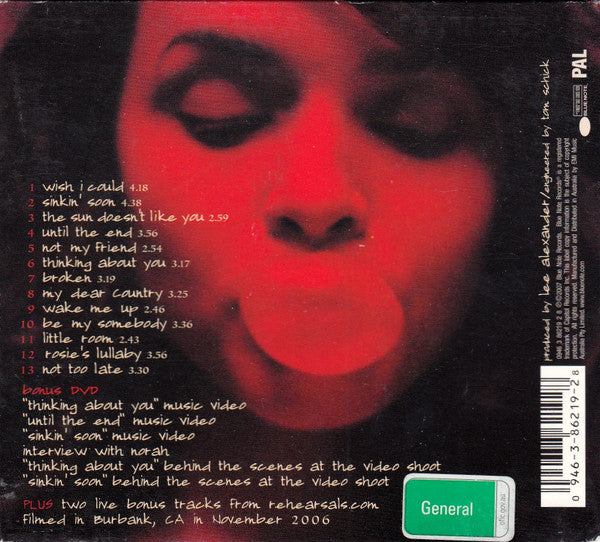 Norah Jones : Not Too Late (CD, Album, Dlx, Dig + DVD-V, Dlx, PAL)