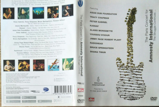 Various : The Paris Concert For Amnesty International (The Struggle Continues…) (DVD-V, Multichannel, PAL, DTS)