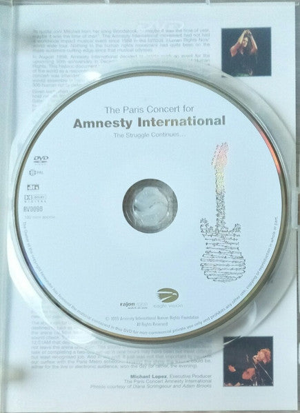 Various : The Paris Concert For Amnesty International (The Struggle Continues…) (DVD-V, Multichannel, PAL, DTS)