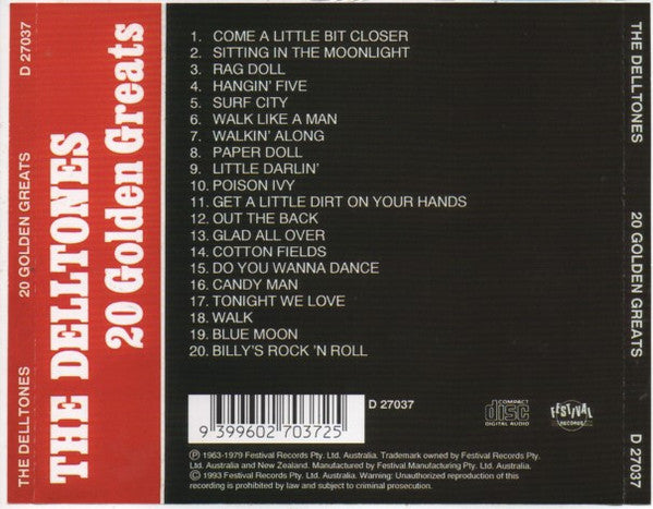 The Delltones : 20 Golden Greats (CD, Comp)