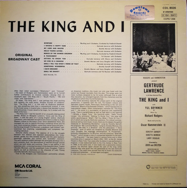 Original Broadway Cast* : The King And I (LP, Album, RE)