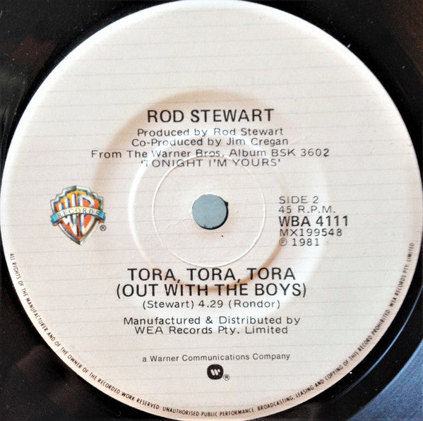 Rod Stewart : Young Turks (7", Single, Gen)