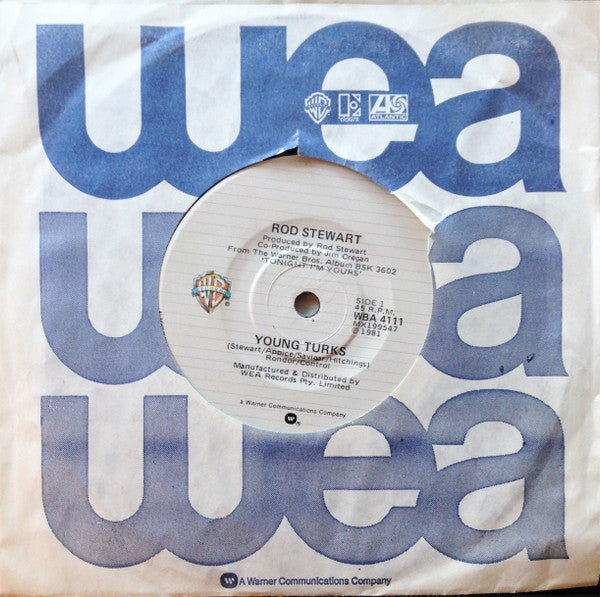 Rod Stewart : Young Turks (7", Single, Gen)