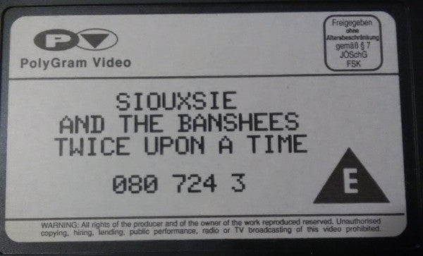 Siouxsie And The Banshees* : Twice Upon A Time (VHS, Comp, PAL)