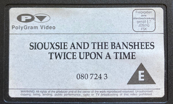 Siouxsie And The Banshees* : Twice Upon A Time (VHS, Comp, PAL)