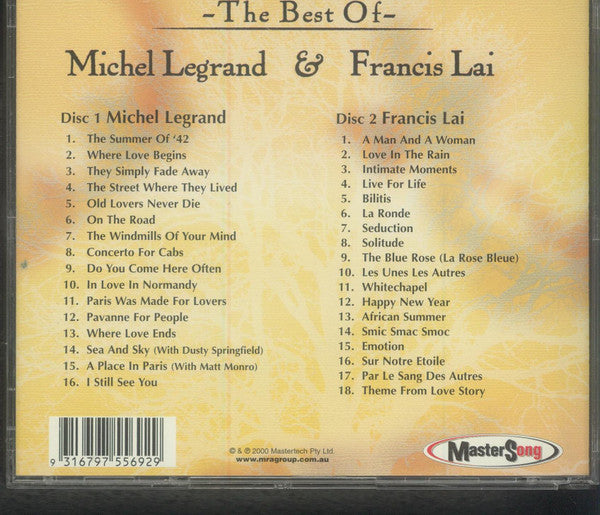 Michel Legrand, Francis Lai : The Best of Michel Legrand & Francis Lai (2xCD, Comp)