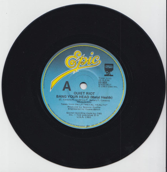Quiet Riot : Bang Your Head (Metal Health) (7", Single)