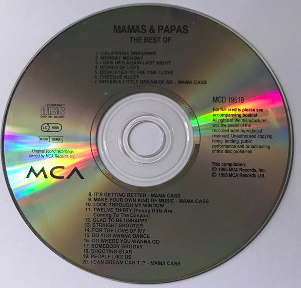 The Mamas And The Papas* : The Best Of The Mamas And The Papas (CD, Comp)