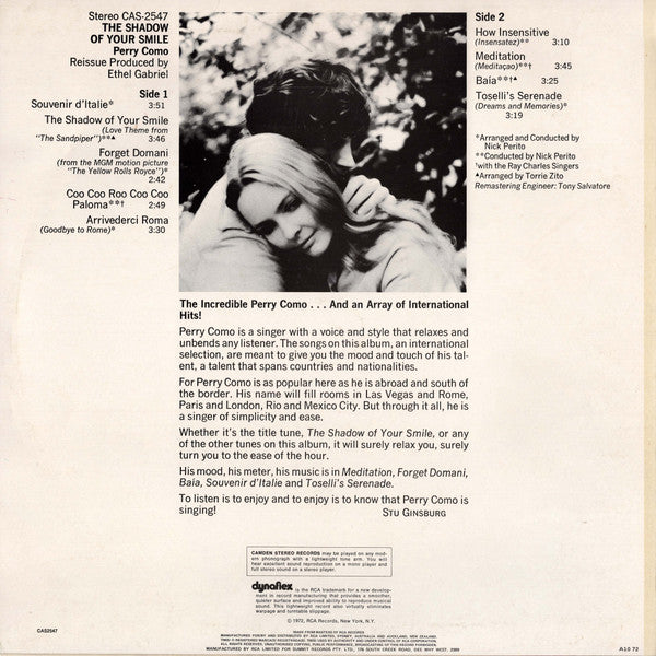 Perry Como : The Shadow Of Your Smile (LP, Comp)