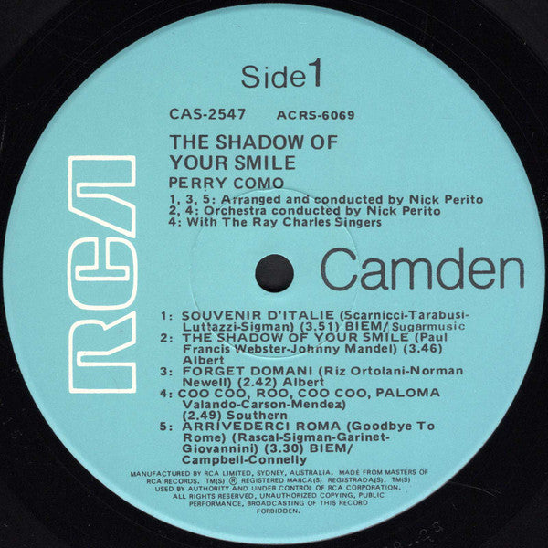 Perry Como : The Shadow Of Your Smile (LP, Comp)
