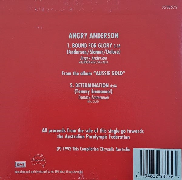 Angry Anderson : Bound For Glory (CD, Single, Spl)