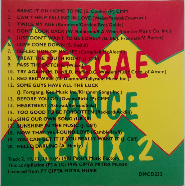 Various : Hot Reggae Dance Remix 2 (CD, Comp, Mixed)