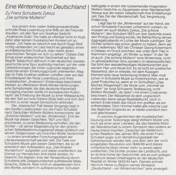 Franz Schubert / Josef Protschka, Helmut Deutsch : Die Schöne Müllerin D. 795 - La Belle Meuniere (CD, Album)