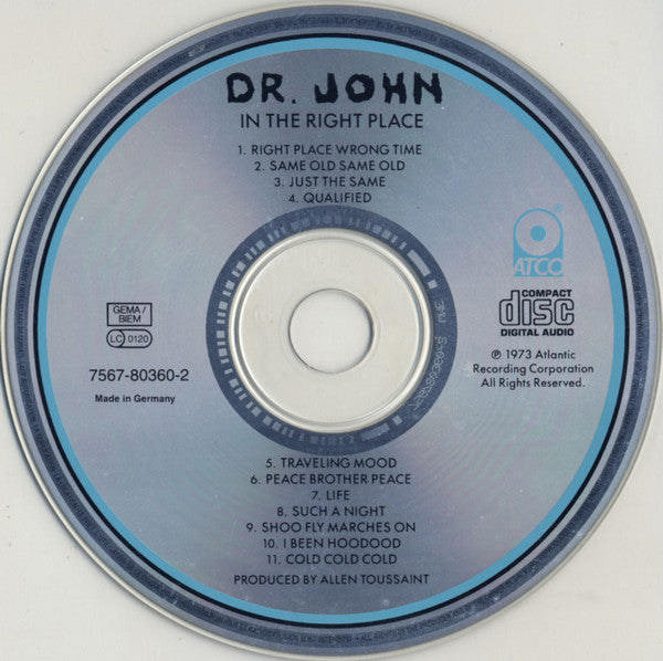 Dr. John : In The Right Place (CD, Album, RE, RM)