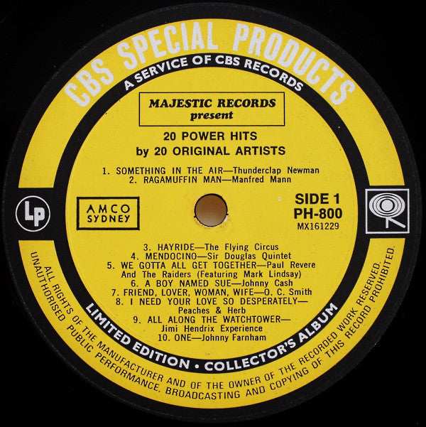 Various : 20 Power Hits (LP, Comp, Ltd)
