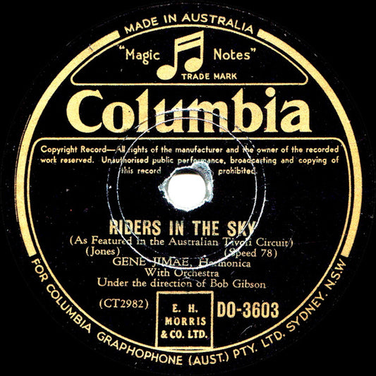 Gene Jimae : Riders In The Sky / Novelette (Shellac, 10")