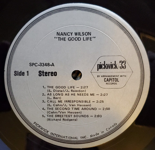 Nancy Wilson : The Good Life (LP, Comp)