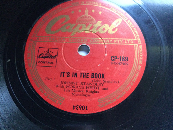 Johnny Standley With Horace Heidt And His Musical Knights : It's In The Book (Shellac, 10")