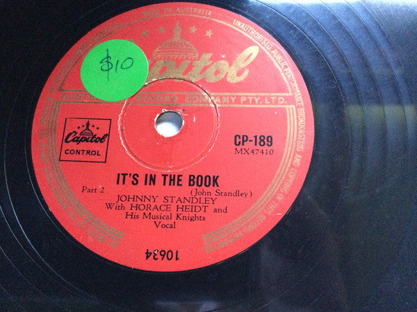 Johnny Standley With Horace Heidt And His Musical Knights : It's In The Book (Shellac, 10")