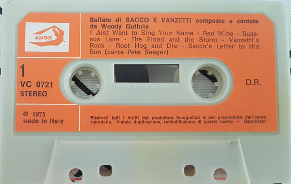 Woody Guthrie : Ballate Di Sacco & Vanzetti (Cass, Album)