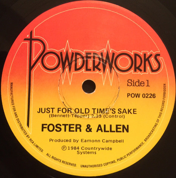 Foster & Allen : Just For Old Time's Sake (7", Single)