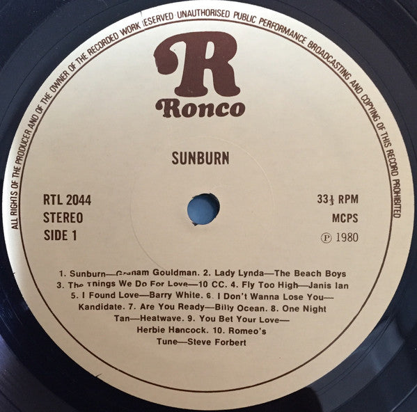 Various : Sunburn - 22 'Blazing' Disco Hits Including The Original Soundtrack (LP, Comp, Ast)