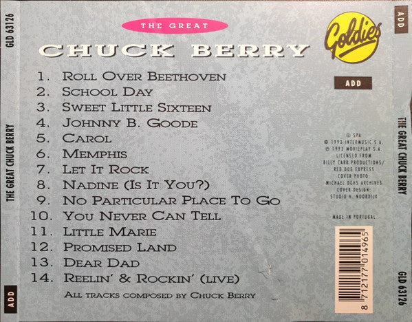 Chuck Berry : The Great (CD, Comp)