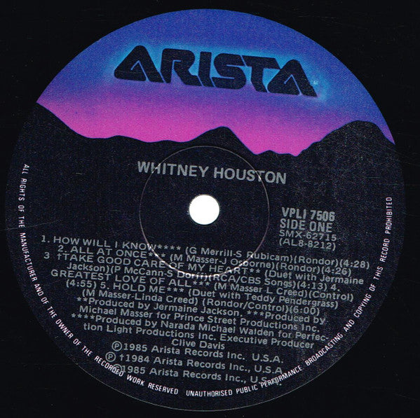 Whitney Houston : Whitney Houston (LP, Album)