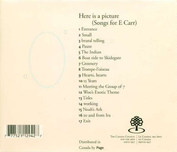 Veda Hille : Here Is A Picture (Songs For E Carr) (CD, Album)