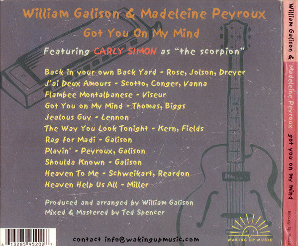 William Galison & Madeleine Peyroux : Got You On My Mind (CD, Album, Dig)