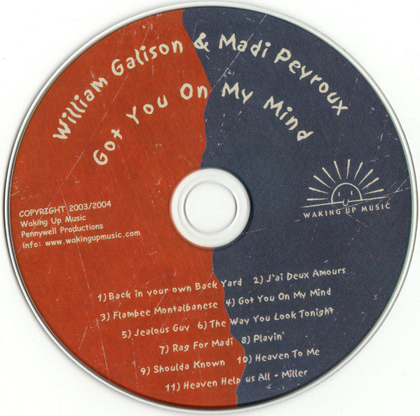 William Galison & Madeleine Peyroux : Got You On My Mind (CD, Album, Dig)