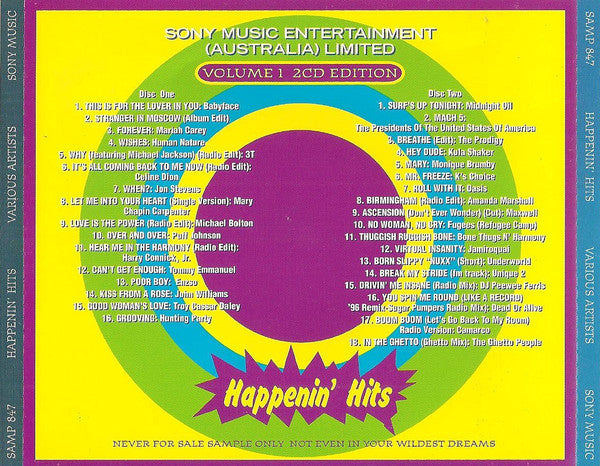 Various : Happenin' Hits Volume 1 (2xCD, Comp, Promo)