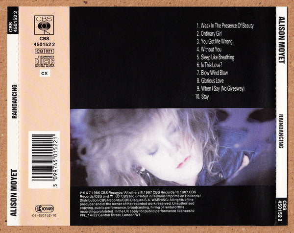 Alison Moyet : Raindancing (CD, Album, RP)
