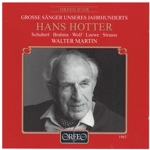 Schubert*, Brahms*, Wolf*, Strauss*, Hans Hotter, Walter Martin (4) : Lieder Abend (CD)