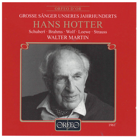 Schubert*, Brahms*, Wolf*, Strauss*, Hans Hotter, Walter Martin (4) : Lieder Abend (CD)