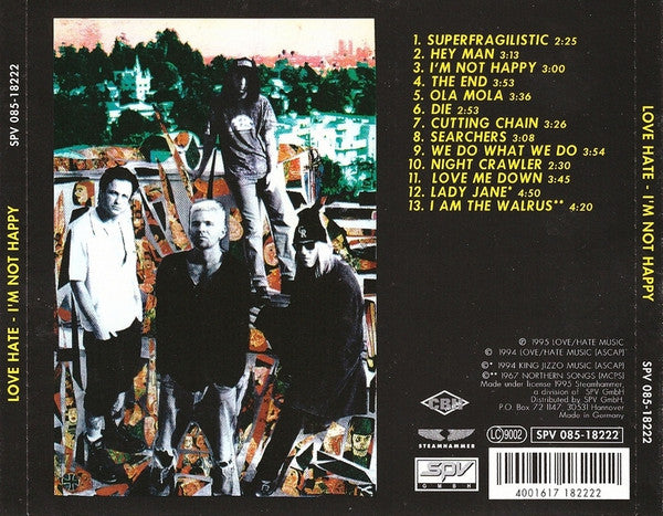 Love/Hate : I'm Not Happy (CD, Album)