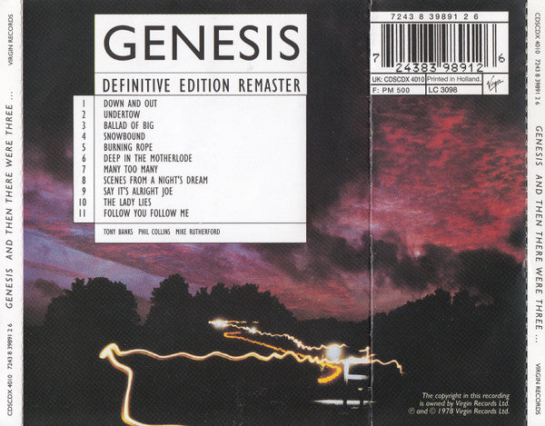 Genesis : ...And Then There Were Three... (CD, Album, RE, RM, RP)