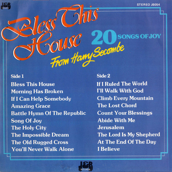 Harry Secombe : Bless This House (20 Songs Of Joy) (LP, Comp)